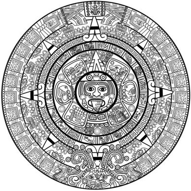 mayan patterns 03 vector