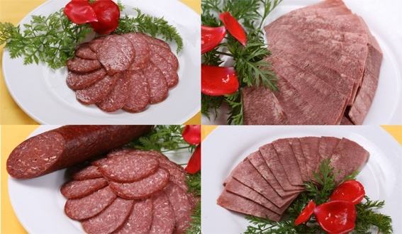 meat raw salami intestinal highdefinition picture