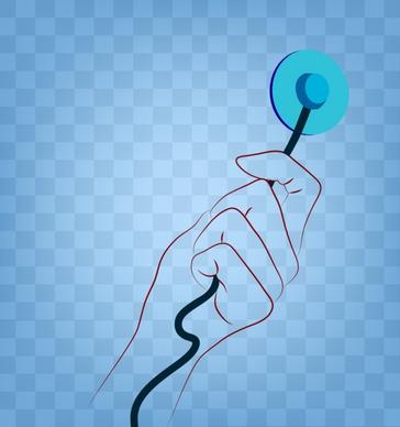 medical background hand tool icon transparent sketch
