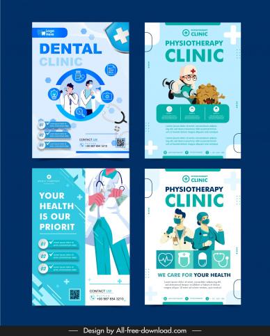 medical center poster templates  dynamic cartoon