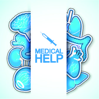 medical help design elements vector background