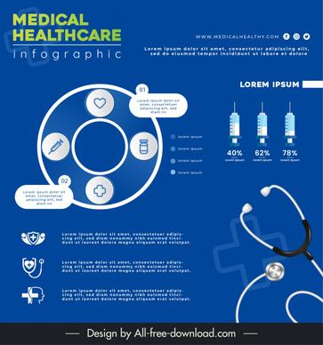 medical infographic poster template elegant modern medical elements