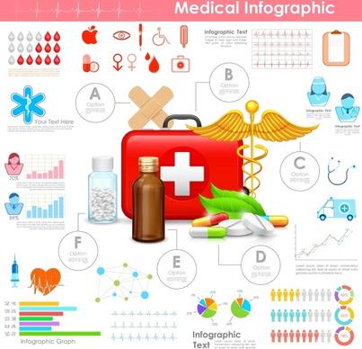 medical medical data infographics vector