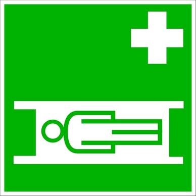 Medical Stretcher Sign clip art