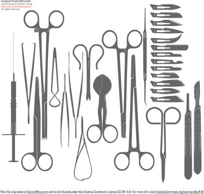medical tools silhouette