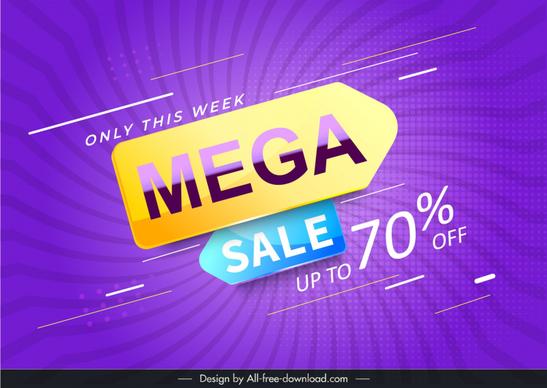 mega sale special offer template dynamic whirled arrows