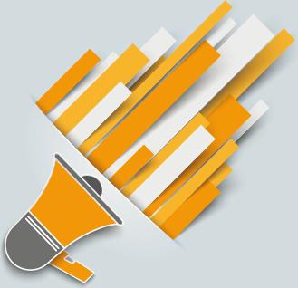 megaphone with paper tapes background vector