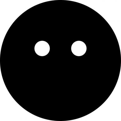 meh blank emoticon flat black white contrast circle face sketch