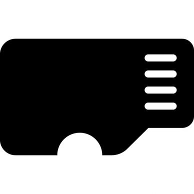 memory sd card icon sign flat silhouette sketch