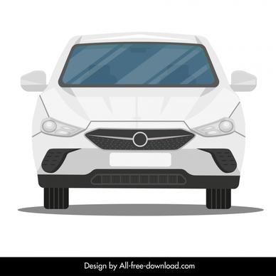 mercedes benz e class sedan car icon front view outline contemporary design 