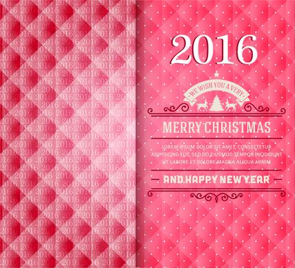 merry christmas and happy new year 2016 card