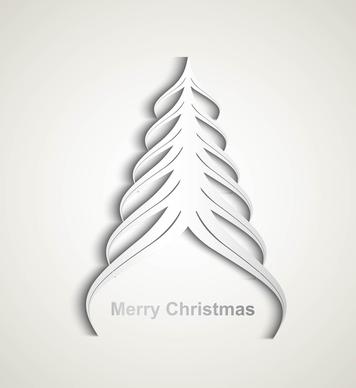 merry christmas stylish tree colorful whit background