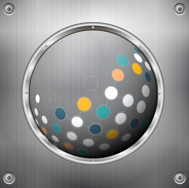 metal background shiny round icon colorful circles decor