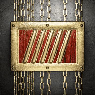 metal frame and iron chain background