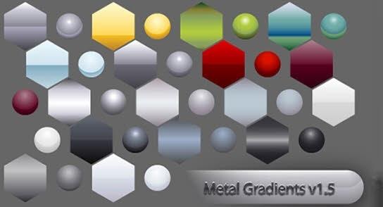 Metal gradient shape vector