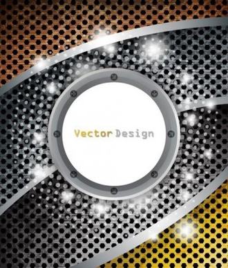 metal mesh with abstract backgrounds vector set
