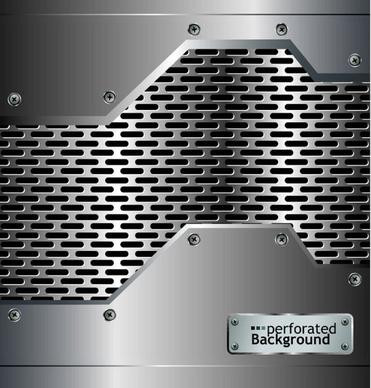 metal perforated vector background