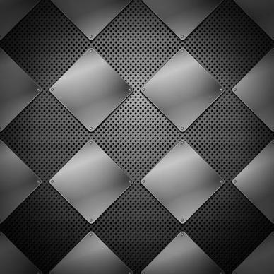 metal background squares design shiny grey design