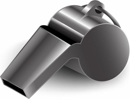 Metal whistle vector illustration
