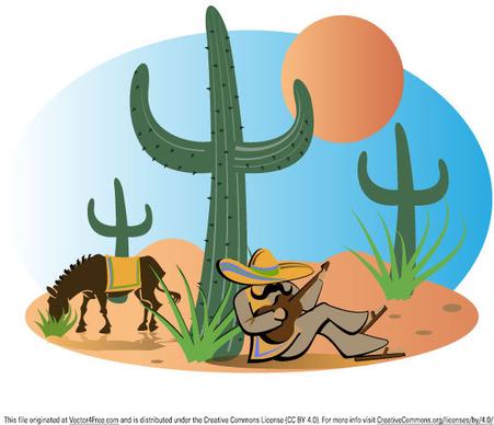 mexican landscape vector illustration