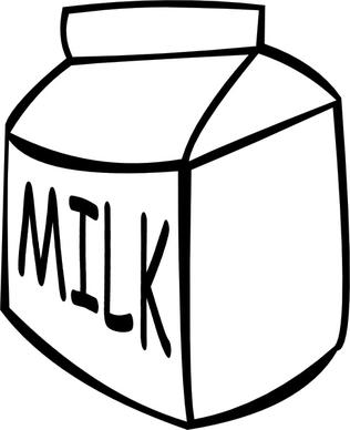 Milk (b And W) clip art