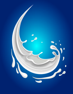 milk splash creative background vector