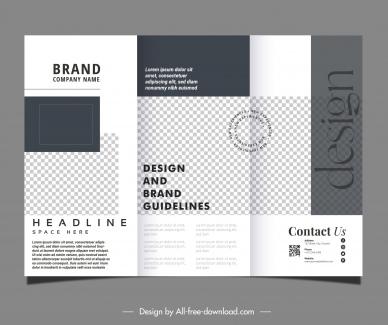 minimal brochure template checkered geometry layout