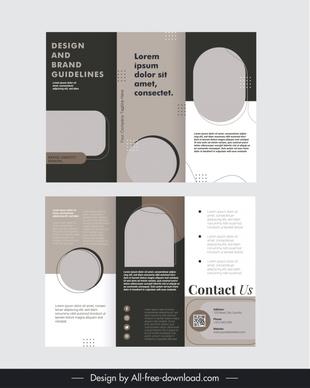 minimal brochure template contrast geometry 