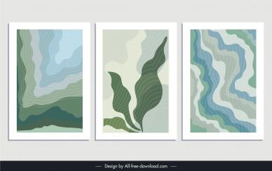 minimalist abstract drawing collection handdrawn foliage line art 