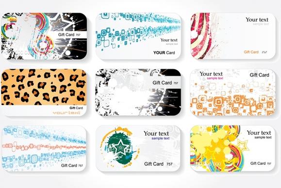 gift card templates colorful abstract grunge geometric decor
