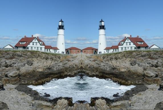 mirror image lighthouse effect