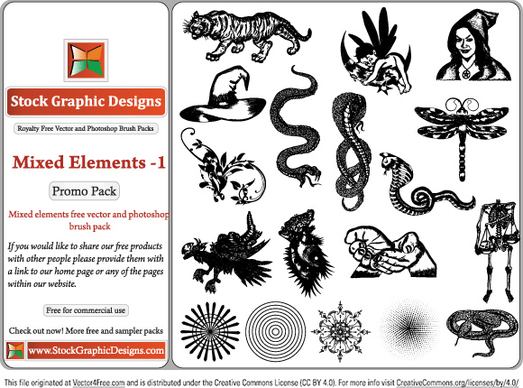 mixed elements free vector pack1