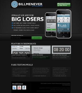 mobile site template 03 psd layered