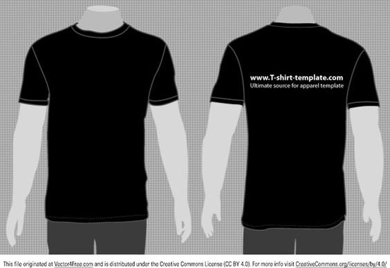 moder tshirt template front back