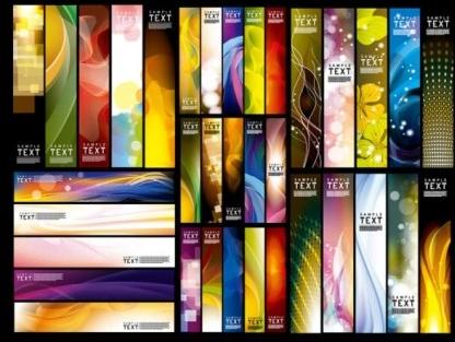 modern abstract banners vector set
