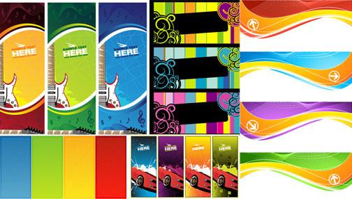 modern banner backgrounds vector graphic