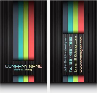 modern business cards front and back template vector