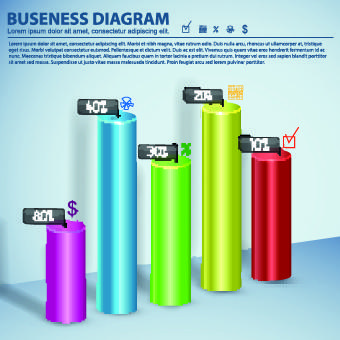 modern business diagram and infographic design vector