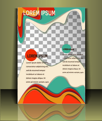 modern business flyer cover illustration vector