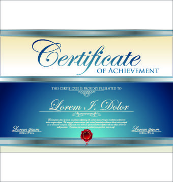 modern certificate creative design vector set