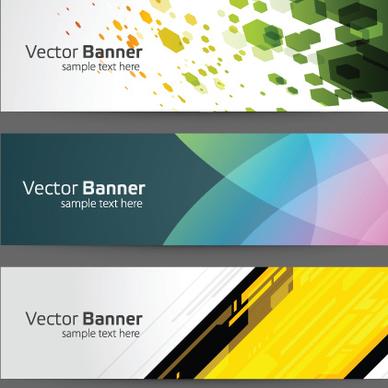 modern colored banner vector