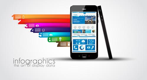 modern devices infographics vector