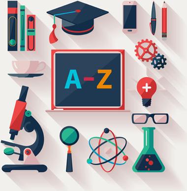 modern education icons vector