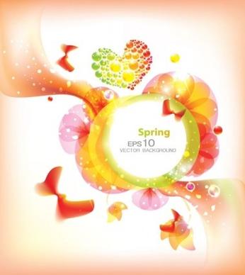 modern floral spring background vector