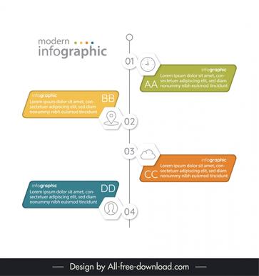 modern infographic template time line geometric chart decor