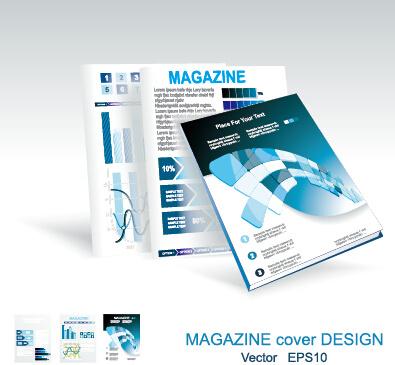 modern magazine abstract cover vector