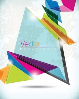 modern origami with grunge background vector