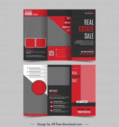 modern real estate brochure template contrast modern checkered geometry