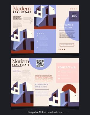 modern real estate brochure template geometric 3d