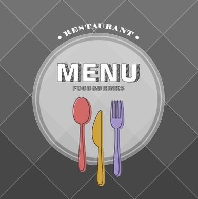 modern restaurant menu cover design vector